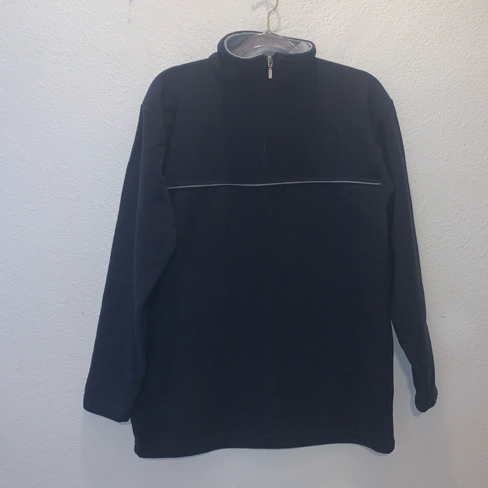 Weather Wear navy blue 1/4 zip pullover fleece sweatshirt
